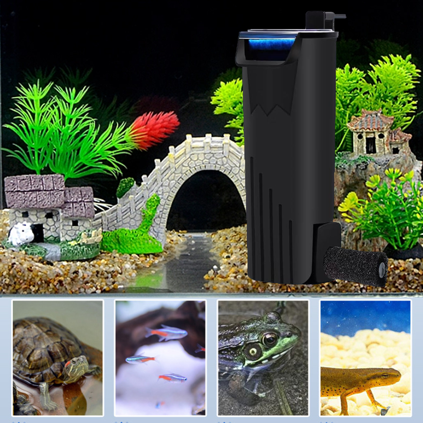 Dung tích lớn lọc tuần hoàn nước hiệu quả Bộ lọc nước bể cá cho siêu im lặng hồ cá lọc bể cho rùa lọc nhanh và hiệu quả lọc cho bể cá và bể cá
