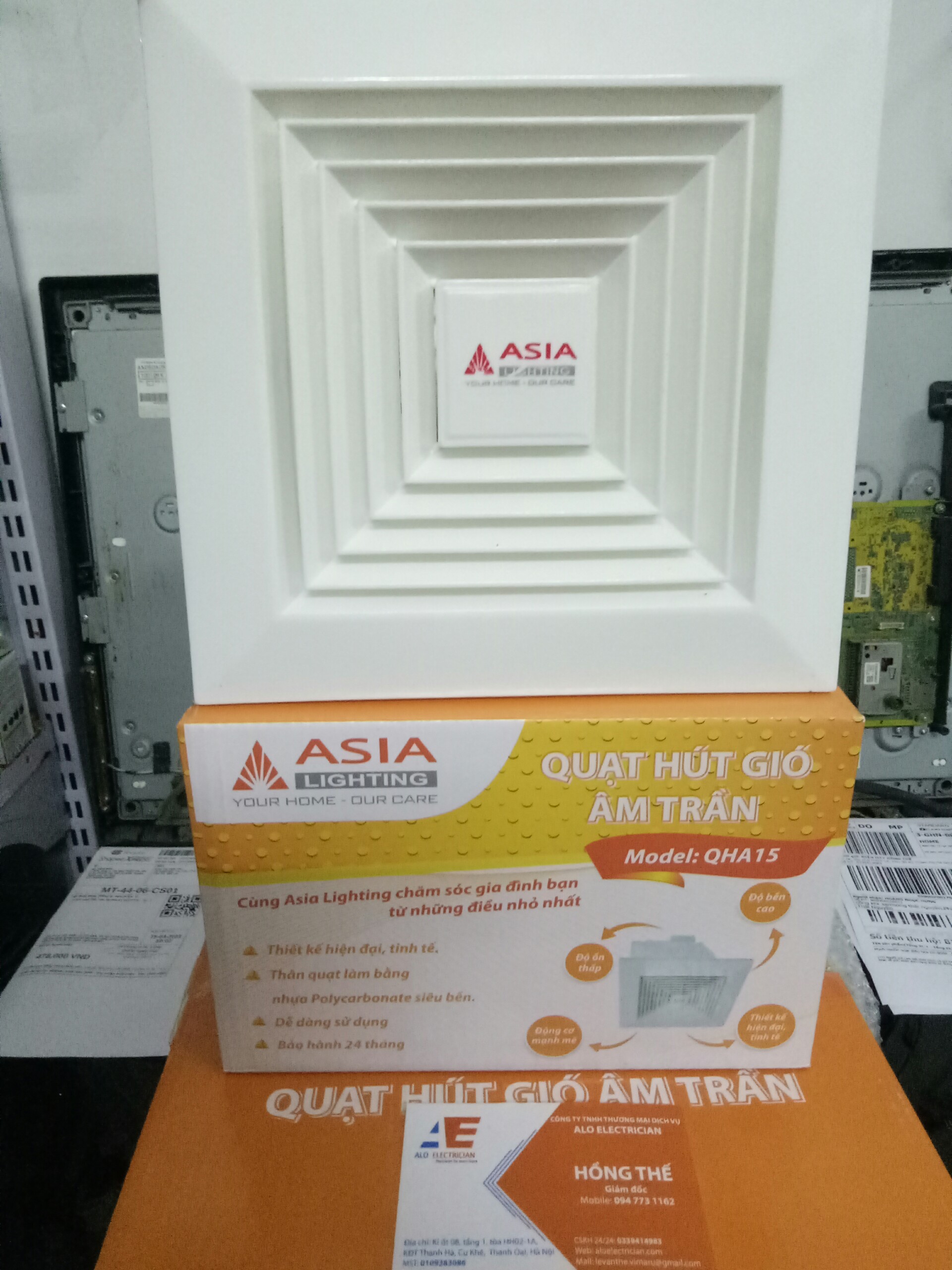 Quạt hút gió âm trần asia qha15