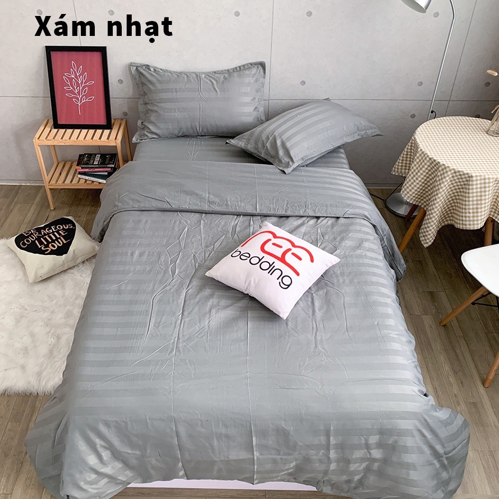 Bộ chăn ga gối chần bông ree bedding cotton 3f khách sạn cf197