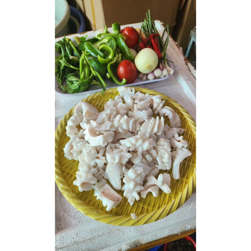 Đuôi mực ống đại dương bự chà bá Bịch 1kg net 9   (giao tphcm)