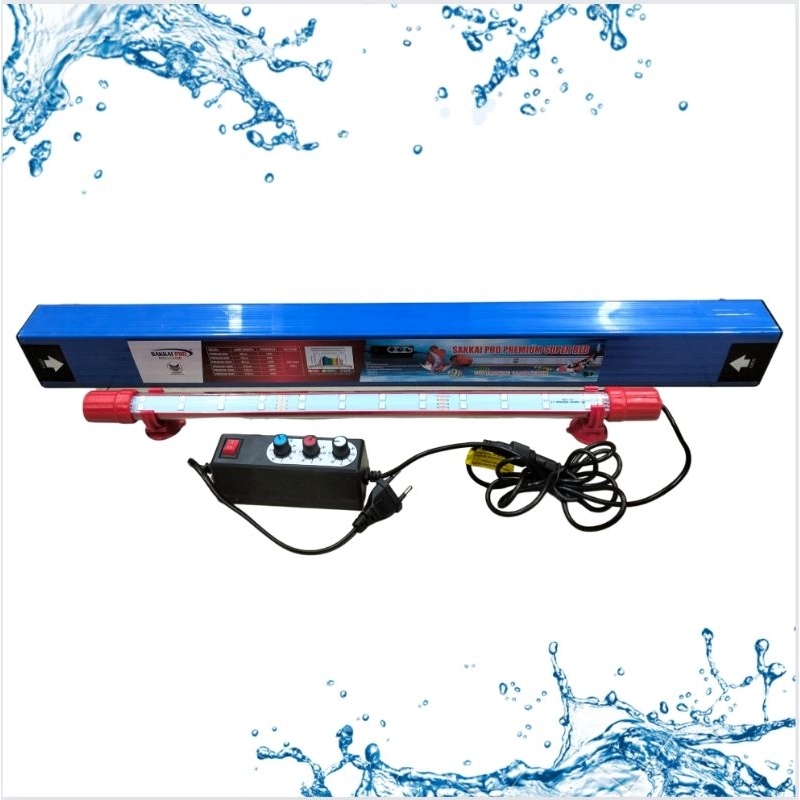 SAKKAI PRO PREMIUM SUPER RED 8000 Lampu LED Celup Tanning Aquarium Aquascape Arwana