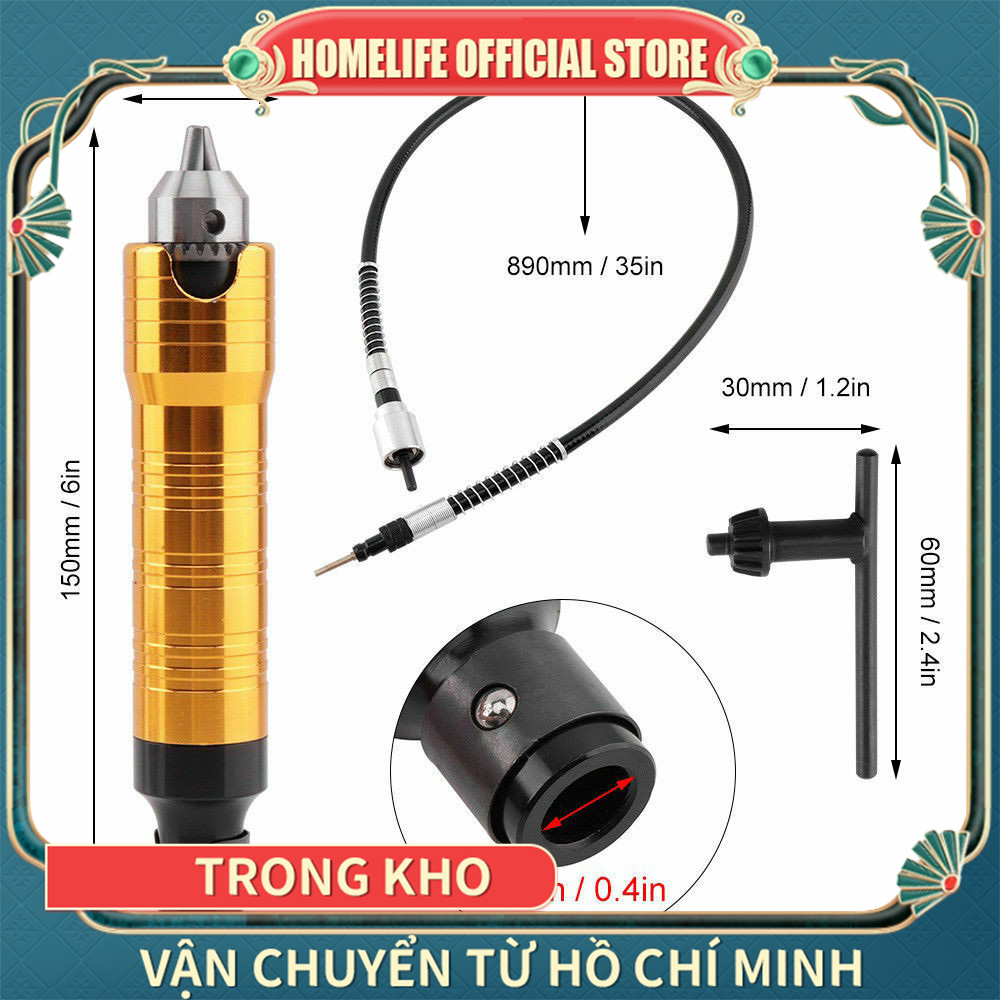 Dây chuyển động nối dài 6mm cho máy khoan điện máy mài thẳng D3