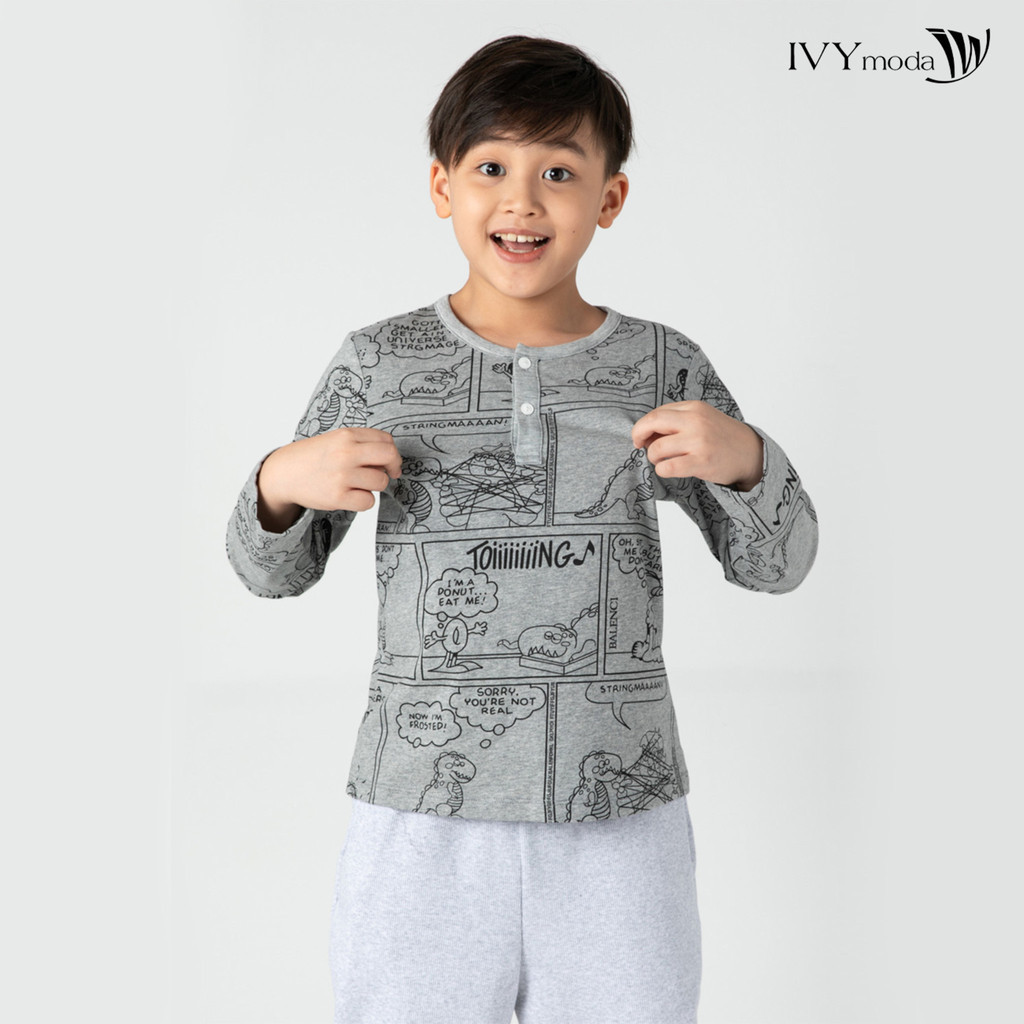 Áo thun bé trai họa tiết ivy moda ms 58k1376