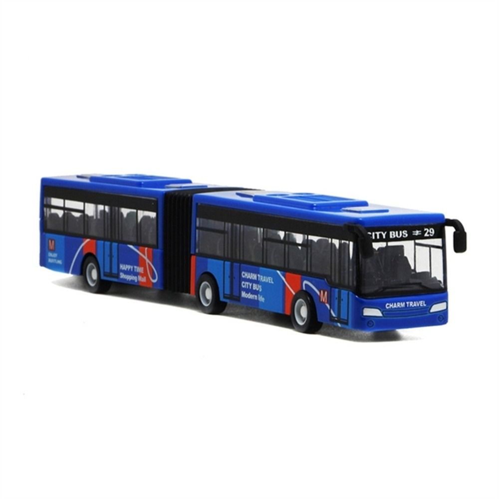 TWCEJE168 Gift for Boy Toddlers Child Toy Vehicles Vehicle Set Car Bus Model Pull Back and Go Pull Back Toys Bus Model Articulated Bus Diecast Bus Toy