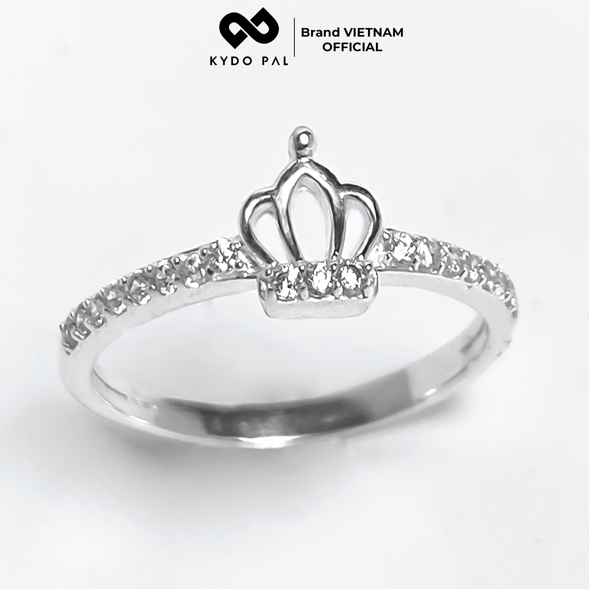 Nhẫn bạc 925 KYDOPAL vương miện đính đá trang sức nữ cá tính cao cấp – 9N23