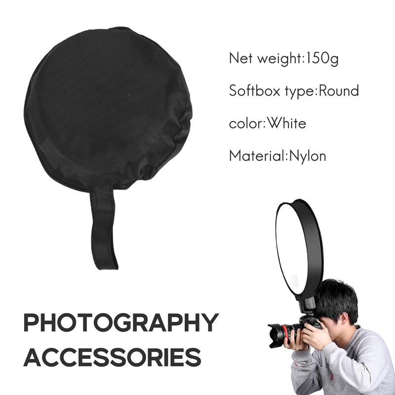 40Cm Round Universal Portable Speedlight Softbox Flash Diffuser On-Top Soft Box For Camera