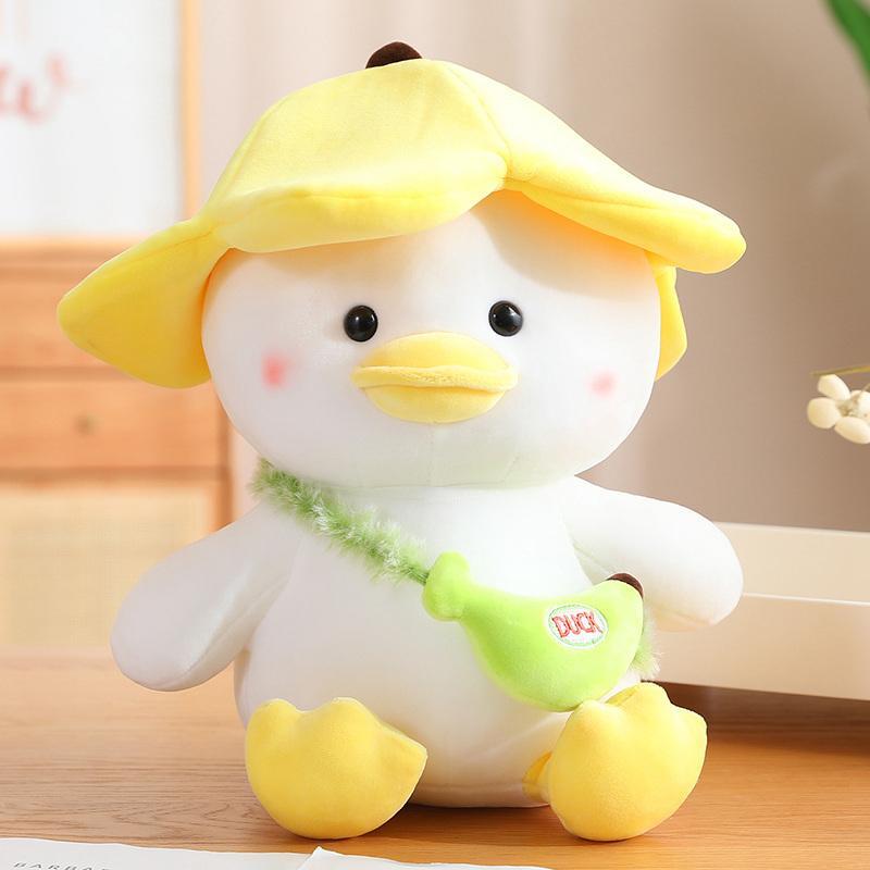 Cute Hooded Banana Duck Banana Friend Duck Doll Plush Toys Get Children Sleeping Pillow for Girls Doll for Free
