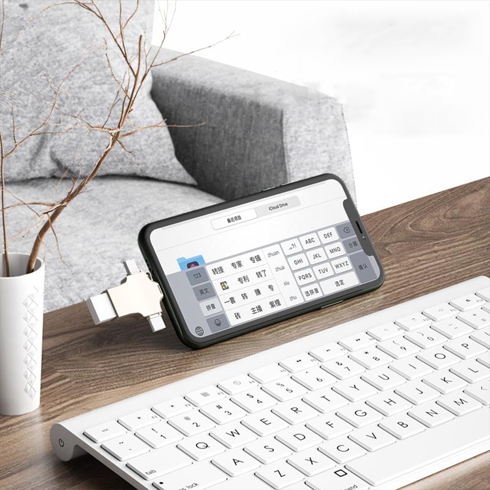 3 In 1 OTG Adapter Lighting Type C Micro Usb To Usb 3.0 Converter Plug Data Transfer Adapter Type C Otg Connector