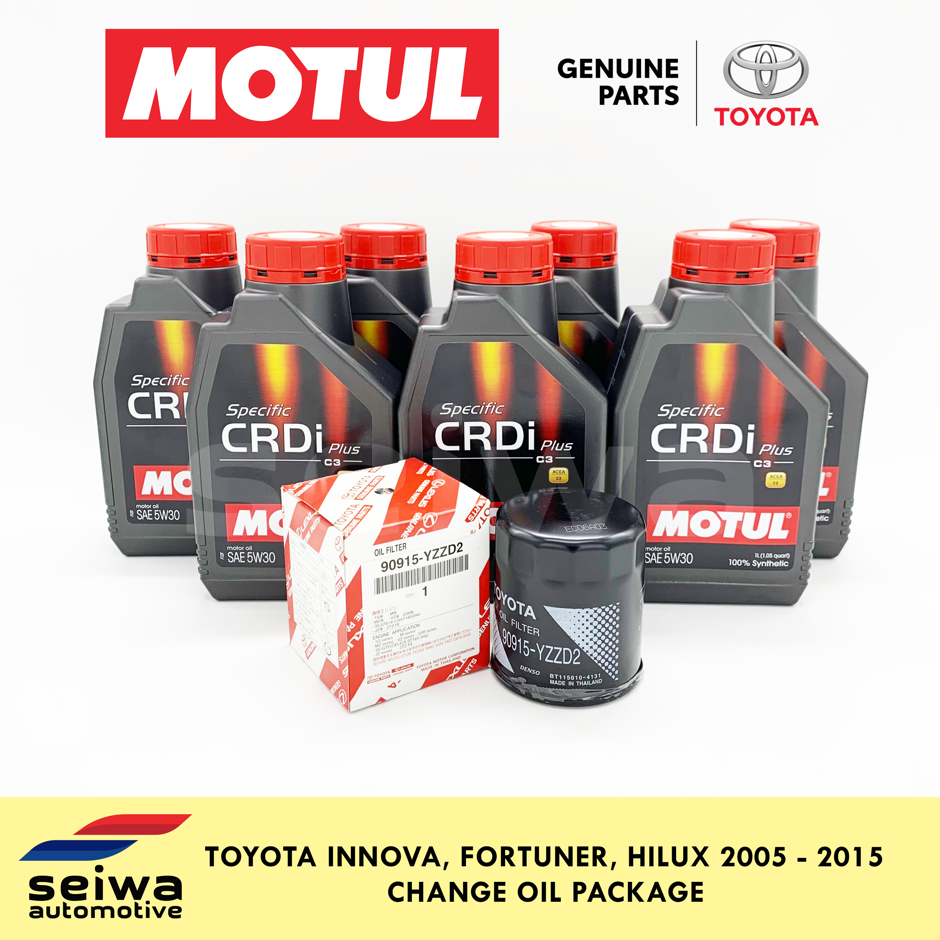 [2005 - 2015] Toyota Fortuner Change Oil Package 5W30 - Toyota Innova ...