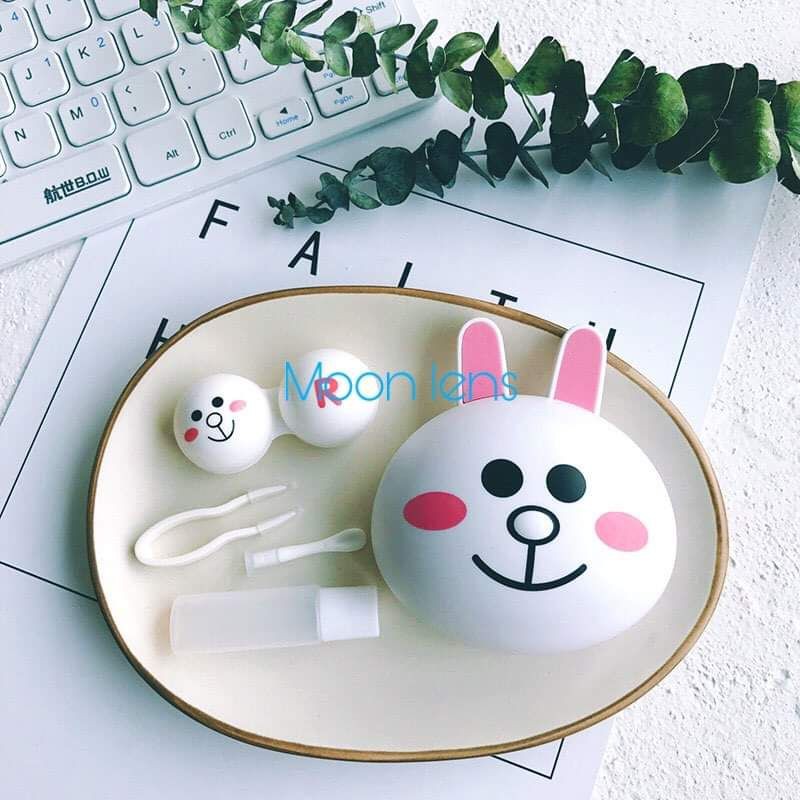 Khay đựng lens hình thú cute (Gấu - Thỏ -Vit)