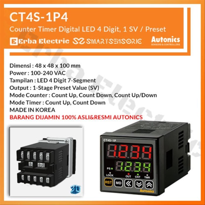 BỘ ĐỀM COUTER/TIMER CT4S-1P4T AUTONICS