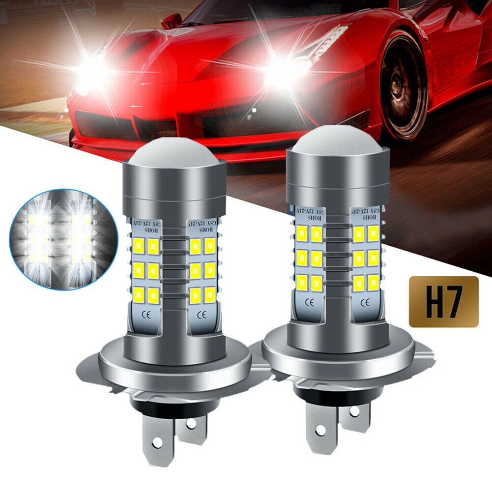 High Quality 2x H7 LED Headlight Bulb Kit for Super Bright High/Low Beam
