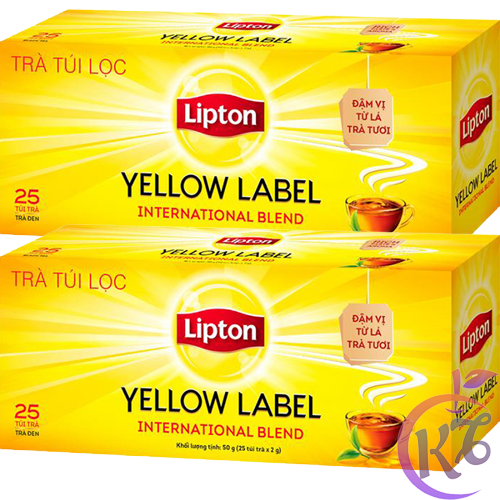 [FreeShipMAX] Combo 2 hộp Trà lipton túi lọc nhãn vàng hộp 25 gói x 2g chiết xuất 100% lá trà tươi thiên nhiên - tra lipton tui loc nhan vang thumbnail