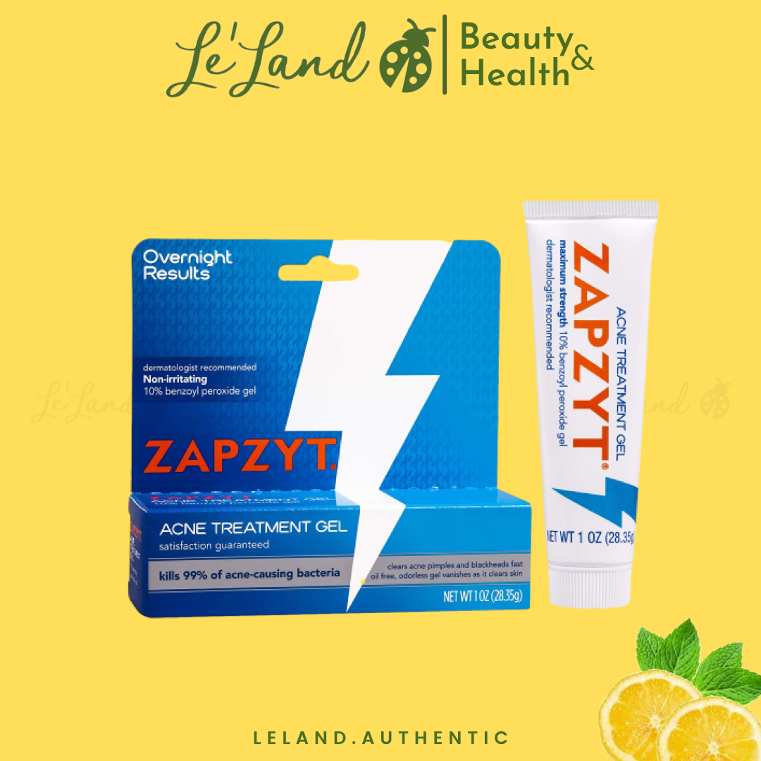 Kem Mụn Zapzyt với công thức chứa 10% Benzoyl Peroxide Zapzyt 10% Benzoyl Peroxide Gel
