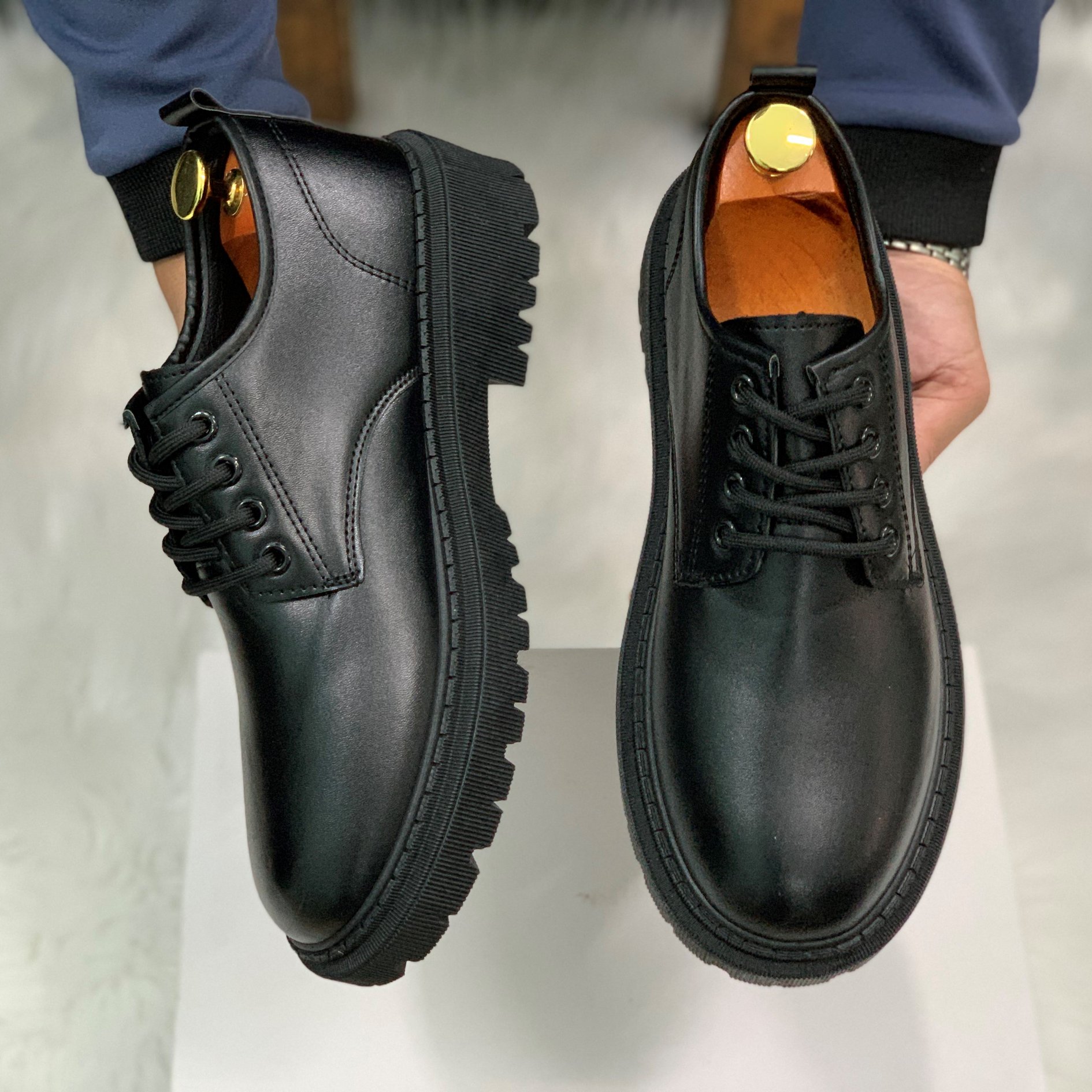 Giày Bốt dr martens thấp cổ tăng chiều cao 5 cm mã DAT