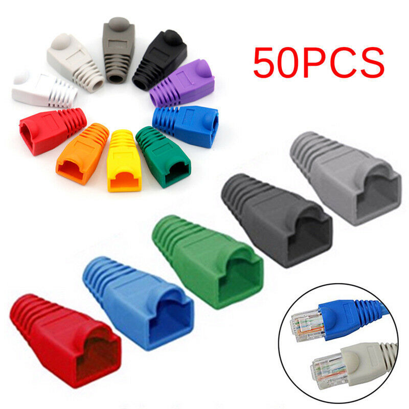 【VogueVenture】50PCS Modular RJ45 Network Cable Connector Plug Cover Cap ...