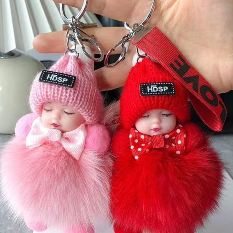 Sleeping%20Baby%20Keychain%20Cute%20Fluffy%20Plush%20Doll%20Keychains%20Women%20Girl%20Bags%20Pendant%20Cars%20Key%20Ring%20Backpack%20Decoration%20Gift%20CVFHHH%20-%20Image%203