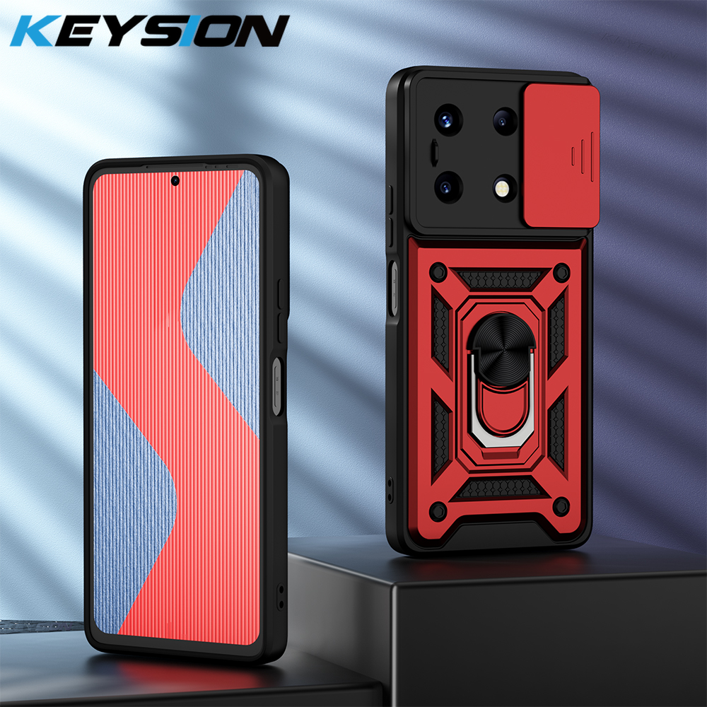 Keysion shockproof case for infinix note 30 5g 30i 30 pro 4g slide camera lens protection ring phone cover for hot 30 play nfc