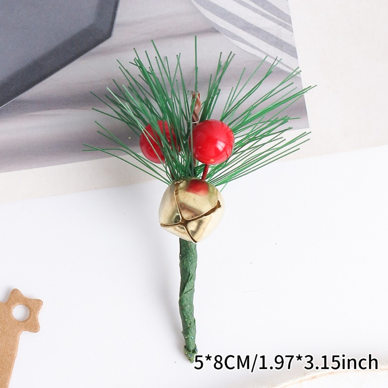 1/5/10Pcs Artificial Berry Pine Needle Christmas Decoration Xmas Tree for Home Navidad New Year Decor Gift Box Ornaments Accessory