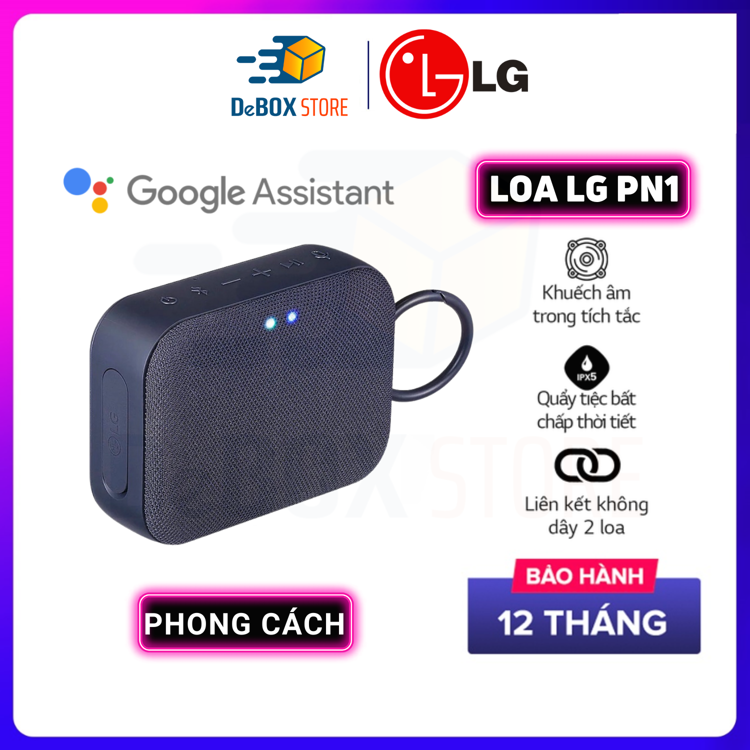 Loa Bluetooth Mini Giá Rẻ LG XBOOMGo PN1, Kháng Nước PLX5, Chế...