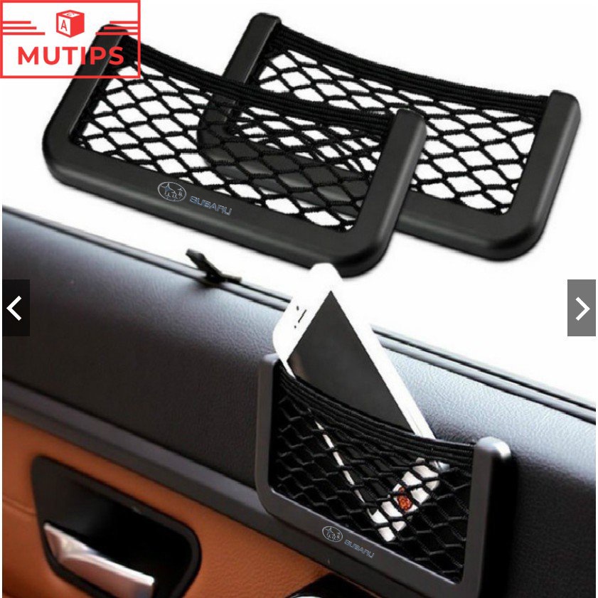 Subaru High Quality Universal Car Seat Mesh Storage Bag Phone