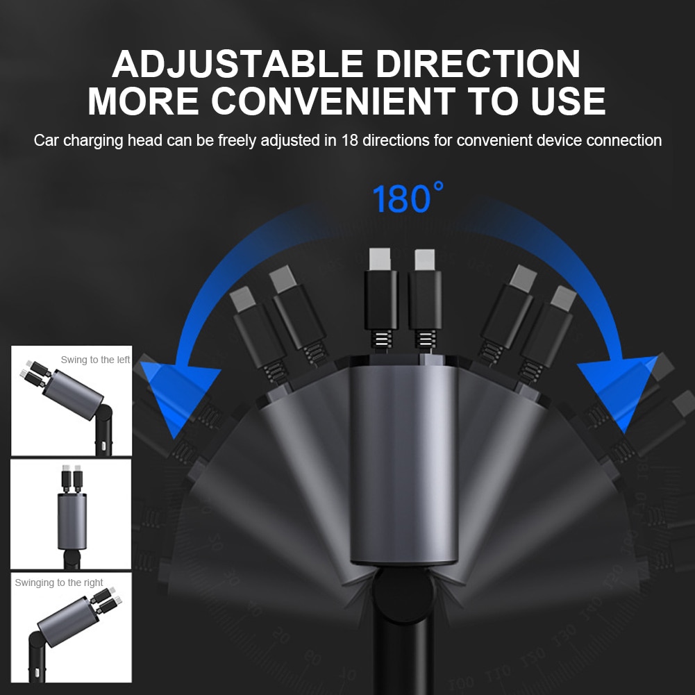 Xe nhanh r Loại-C Đầu ra cổng USB kép Stretchable dòng Inter điều chỉnh hướng màn hình hiển thị kỹ thuật số co rút linh hoạt