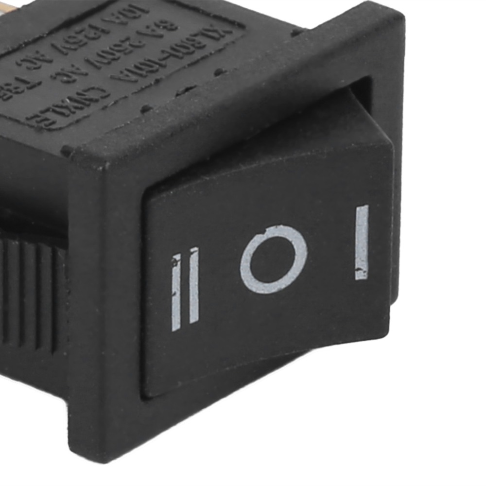 3 Position Mini Rocker Switch 10Pcs Industrial Equipment KCD1 Mini Rocker Switch 3 Pin 3 Position ...