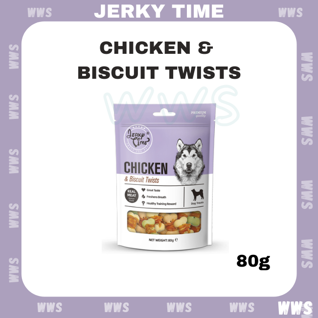 Jerky Time Dog Treat ( Wanpy ) 13 type Chicken Flavor 80g Lazada