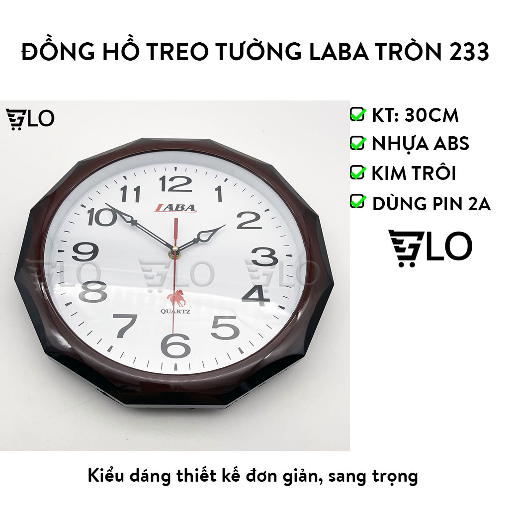 Đồng hồ treo tường laba tròn 233