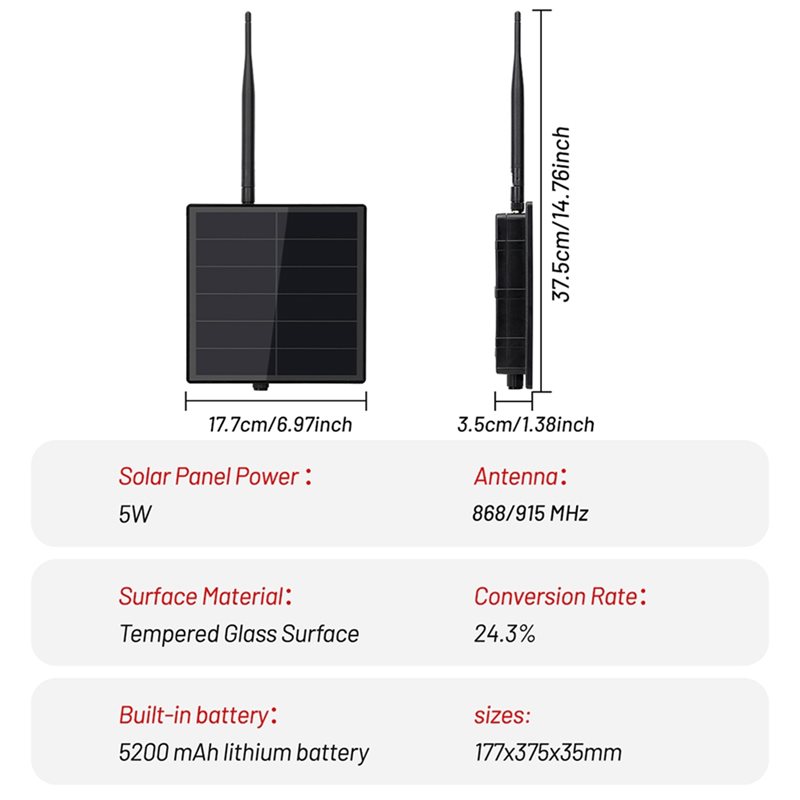 T3S3 V1.2 ESP32 Solar Powered Mesh LoRa Node 5W SX1262 2.4G LoRa Antenna Meshtastic Solar Power Module.