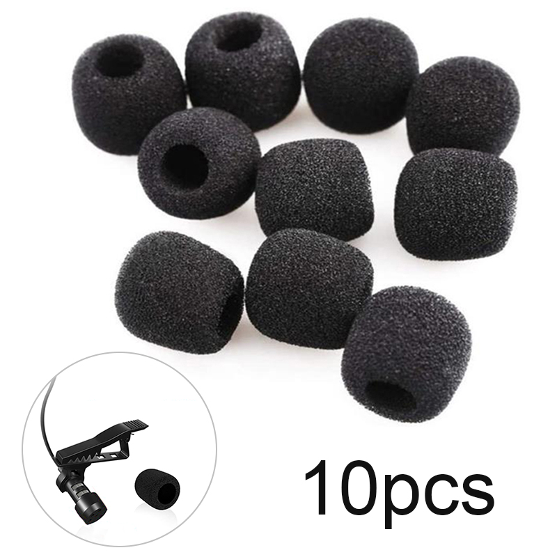 Maoyuanxing 10Pcs Mini Microphone Cover Headset Replacement Foam Mic Cover Windshield