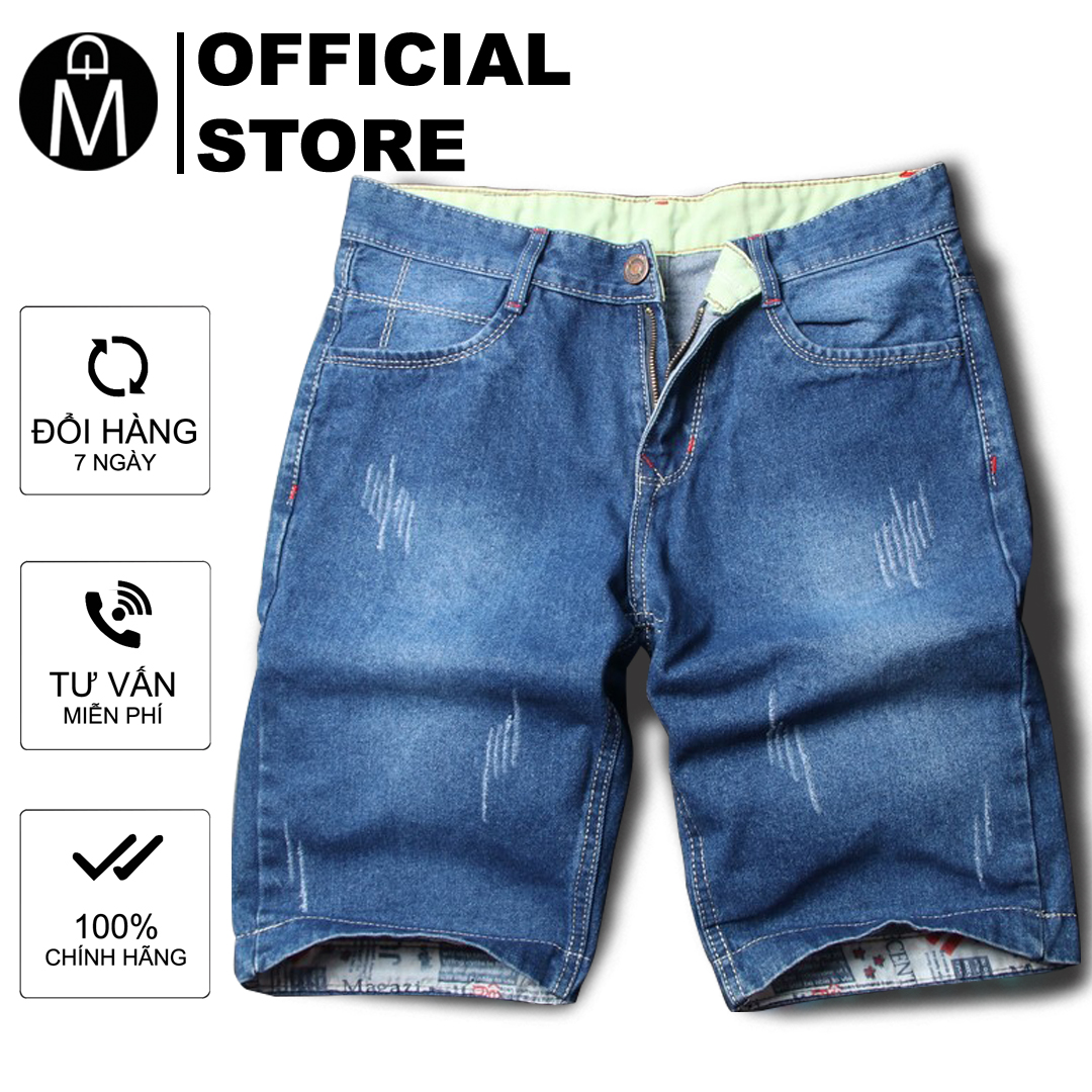 Quần short jean nam Muidoi Q37 quần đùi nam thời trang
