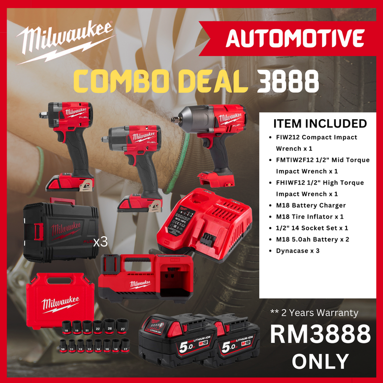 Milwaukee M18 Combo Deal / Milwaukee Combo Set / Power Tools Set