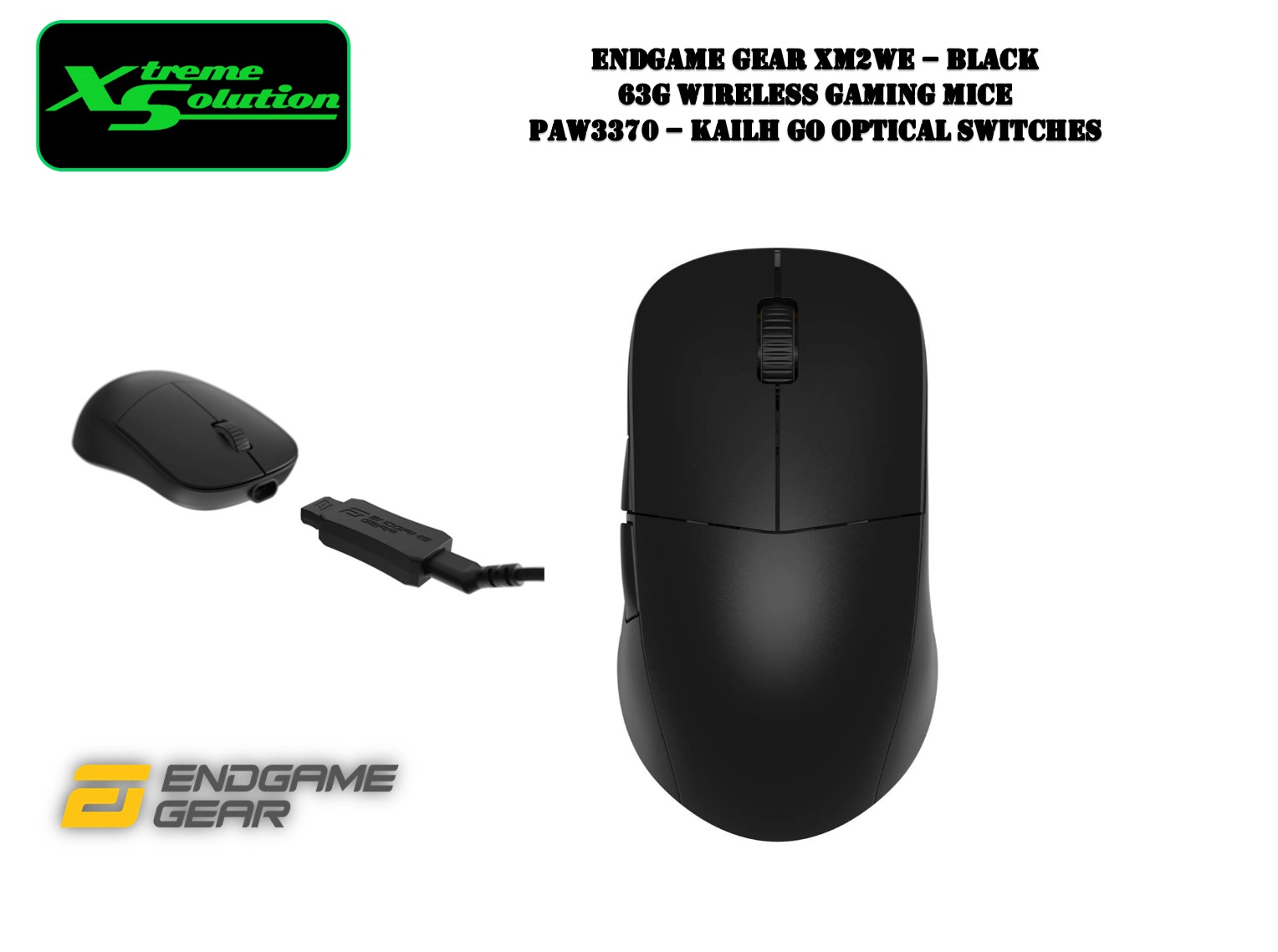 Endgame Gear XM2WE - 63g Wireless Gaming Mice - PAW3370 Sensor