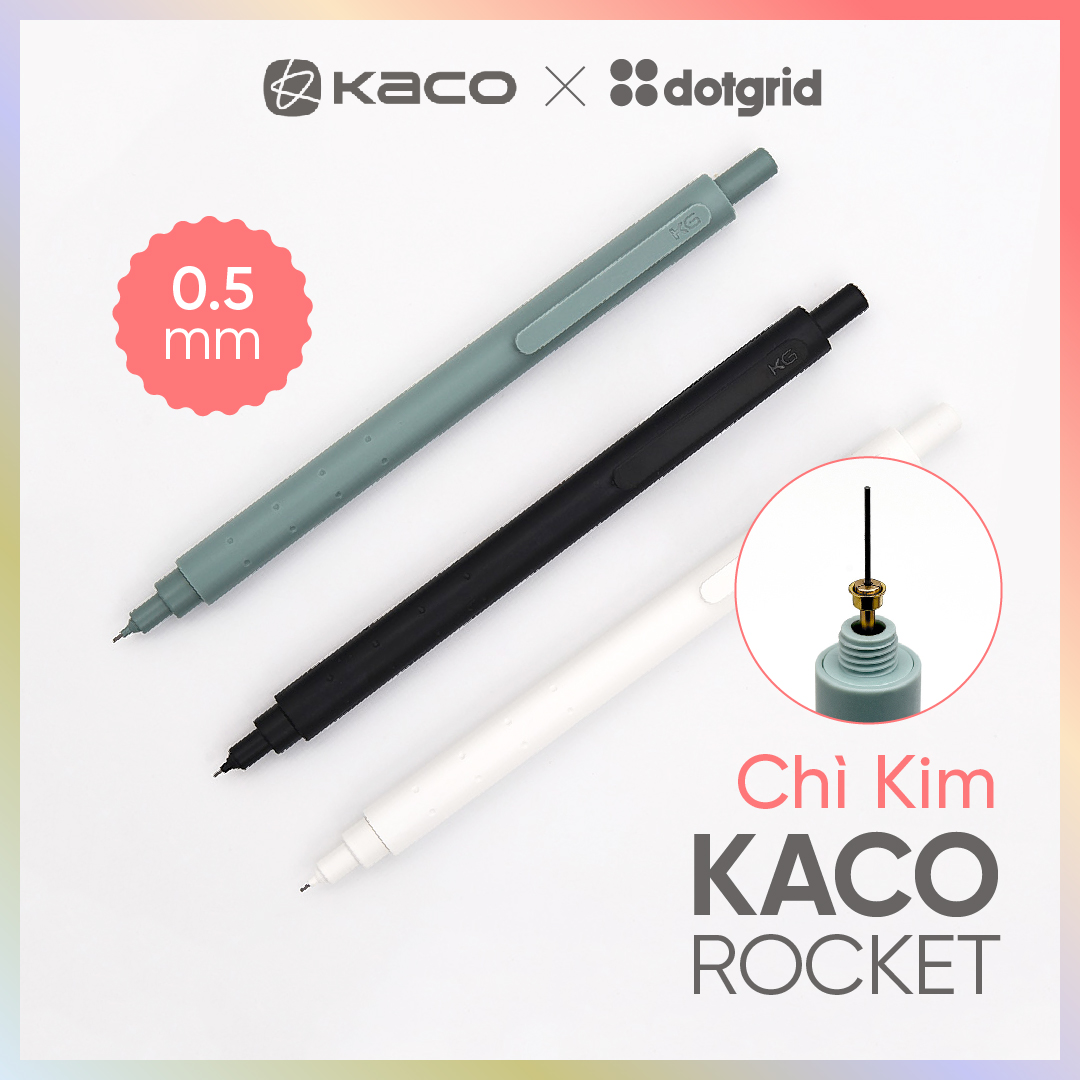 Bút chì bấm KACO Rocket 0.5mm (hàng chính hãng)