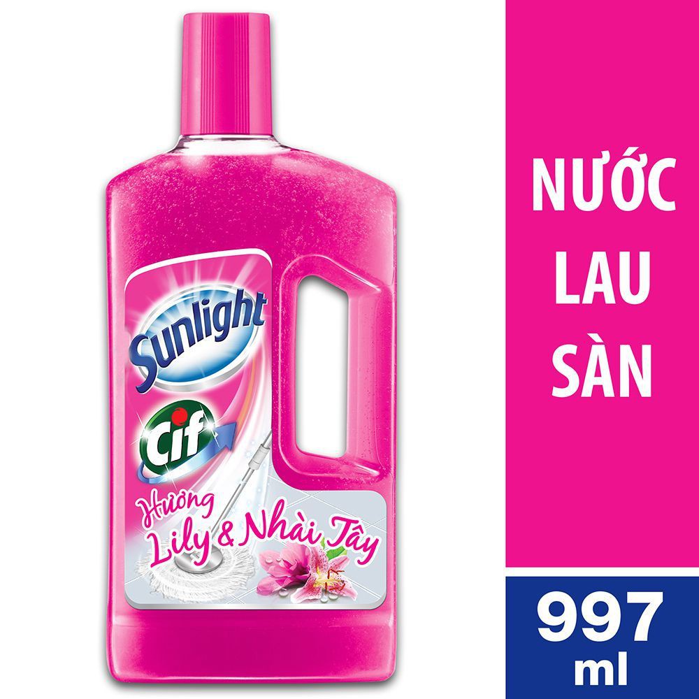 Nước lau sàn 1kg Vim Sunlight - Hoa Hồng