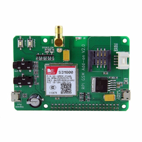 Raspberry Pi Premium sim800 Computers expansion board with / gprs SMS ...