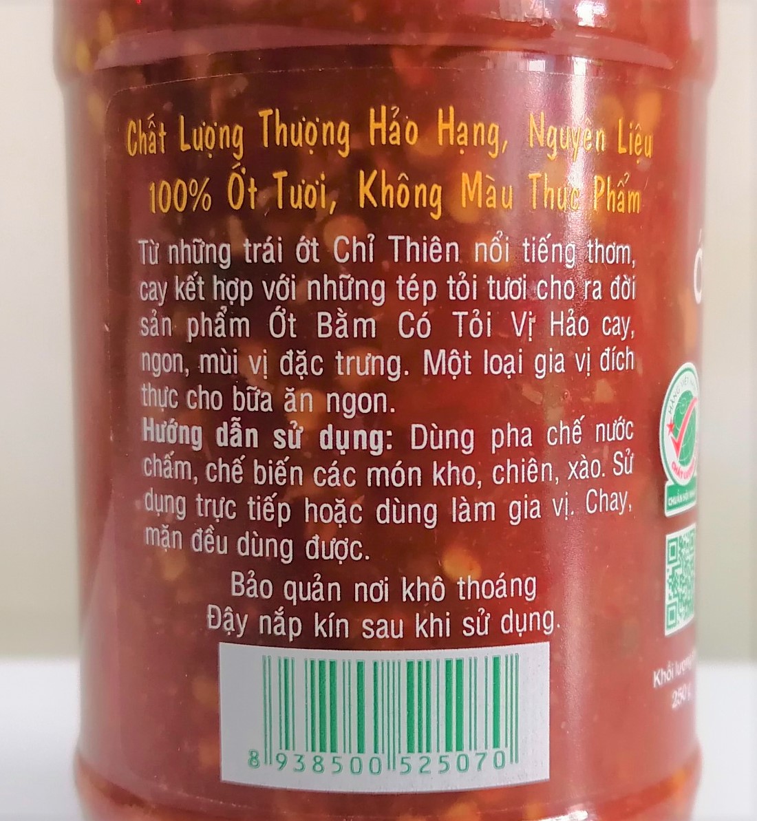[Lọ 250g – CÓ TỎI] ỚT BẰM CÓ TỎI [VN] VỊ HẢO Chopped Chilli With Garlic
