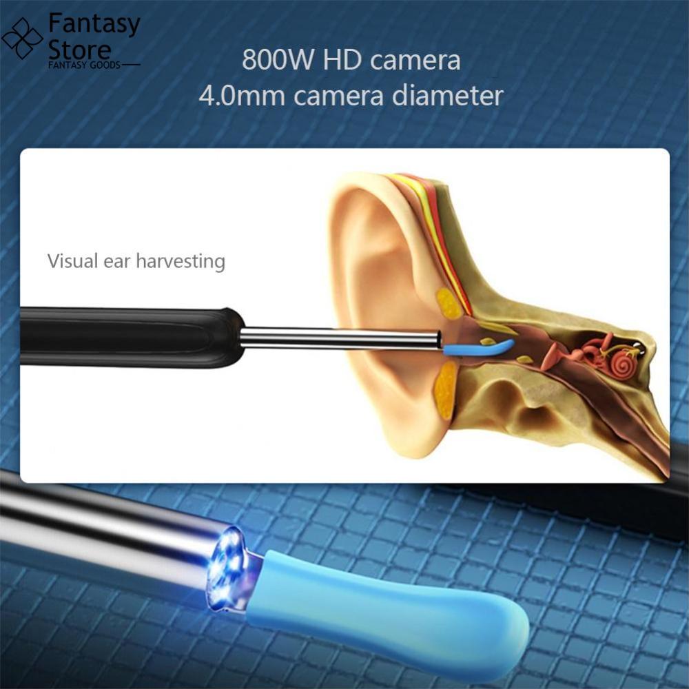FG Intelligent High-definition Visual Wireless Ear Pick Rechargeable Luminous Ear Endoscope Ear Wax Removal Ear Cleaner Tool