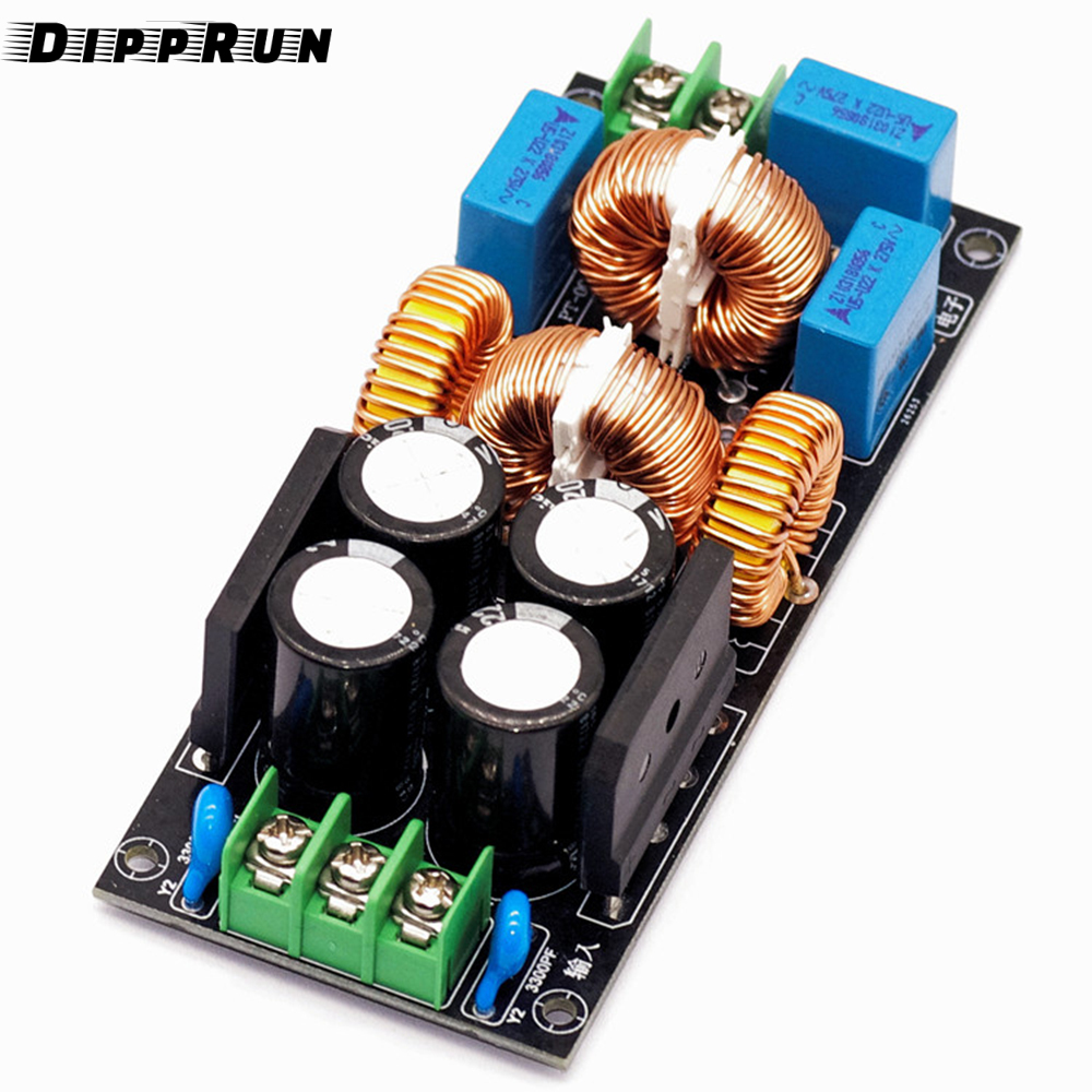 DIPPRUN DC LC Filter DC EMI Power Filter 0 to 50V 4A 10A 20A Filtering Board EMI Suppression Module