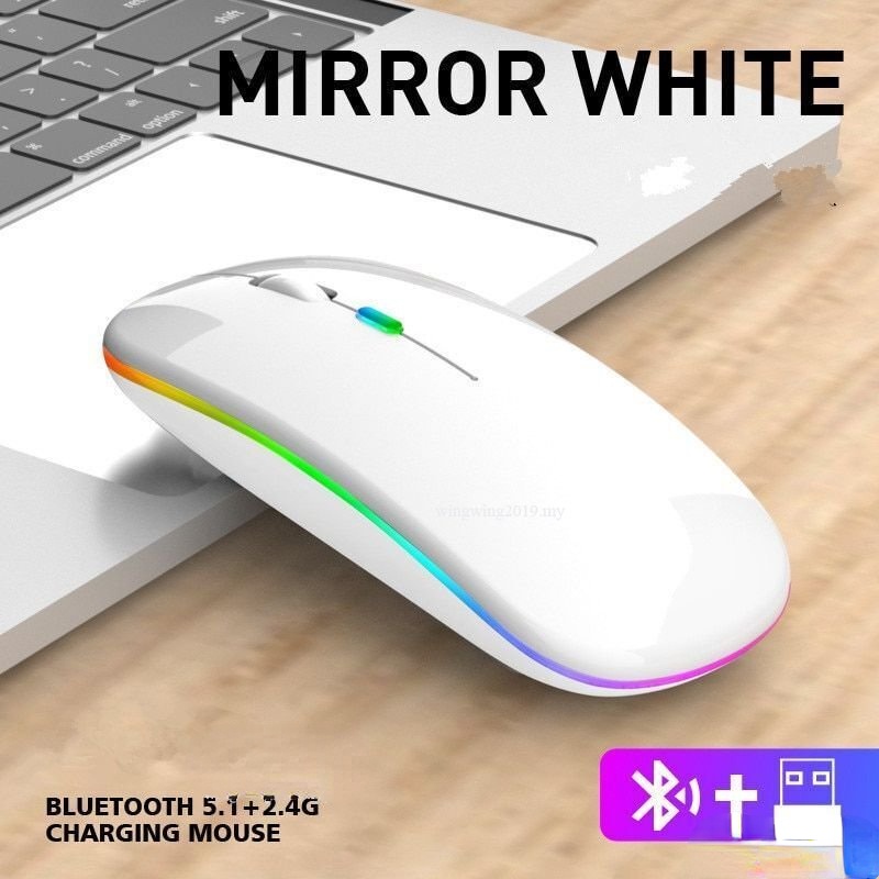 Chuột không dây Bluetooth 2.4Ghz Receiver quang học điều chỉnh được chuột có thể sạc lại cho Samsung Galaxy Tab S9 FE S9 cộng với Ultra S7 FE S8 Plus Tab A7 A8 10.5