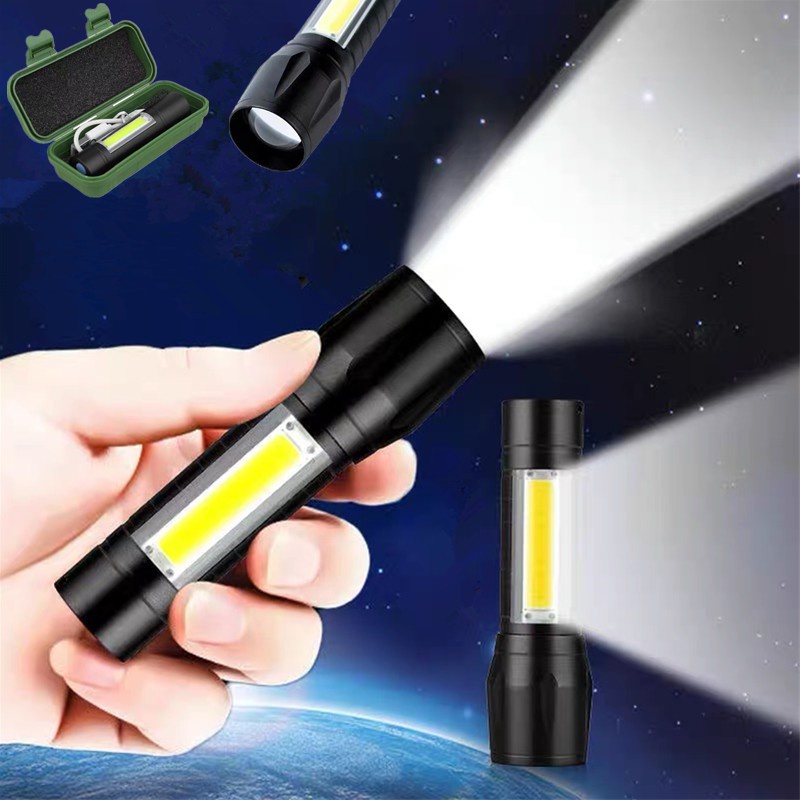 farvel Alle forene Mini LED Flashlight Adjustable Focus Torch Light USB Rechargeable Lamp with  3 Light Modes for Camping Hiking | Lazada PH