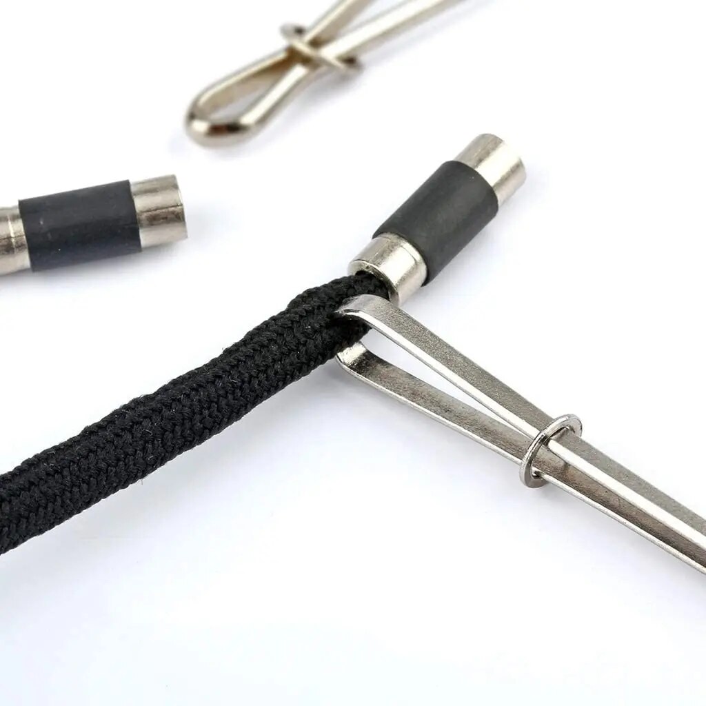 1/4 cái kim loại dây rút dây threaders may DIY công cụ quần áo dây chun dây threader tự kẹp khóa