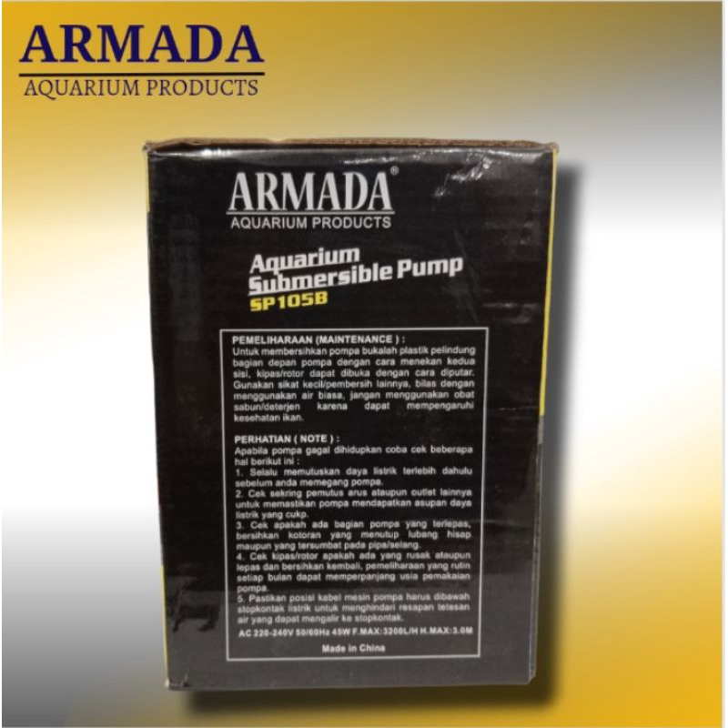 ARMADA SP 105B Pompa kolam aquarium Hidroponik