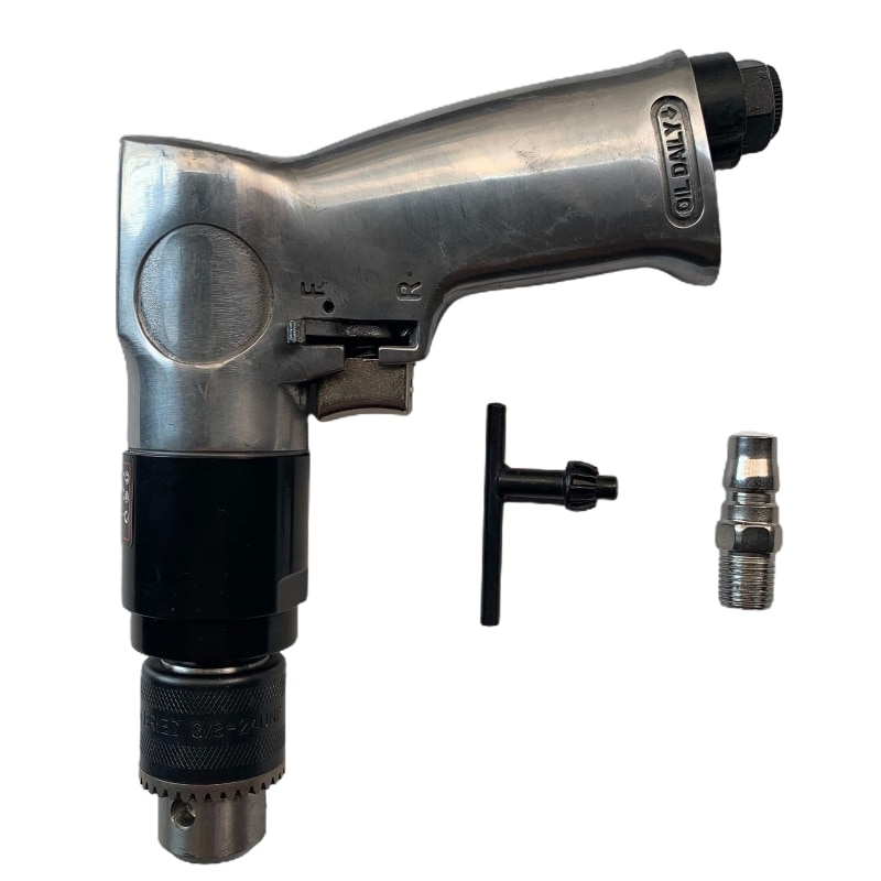 【Stylish】 1set 3/8  10mm Pneumatic Tool Positive And Negative Air Drill 1800 Hole Drill Pneumatic Drill Forward And Reverse Dropship
