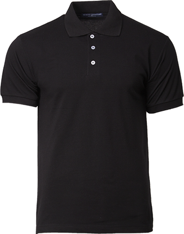 plain black polo tee