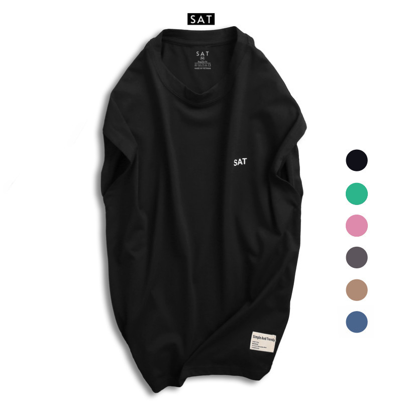 [HCM]Áo Tank Top Trơn SAT Đen Cao Cấp - SAT