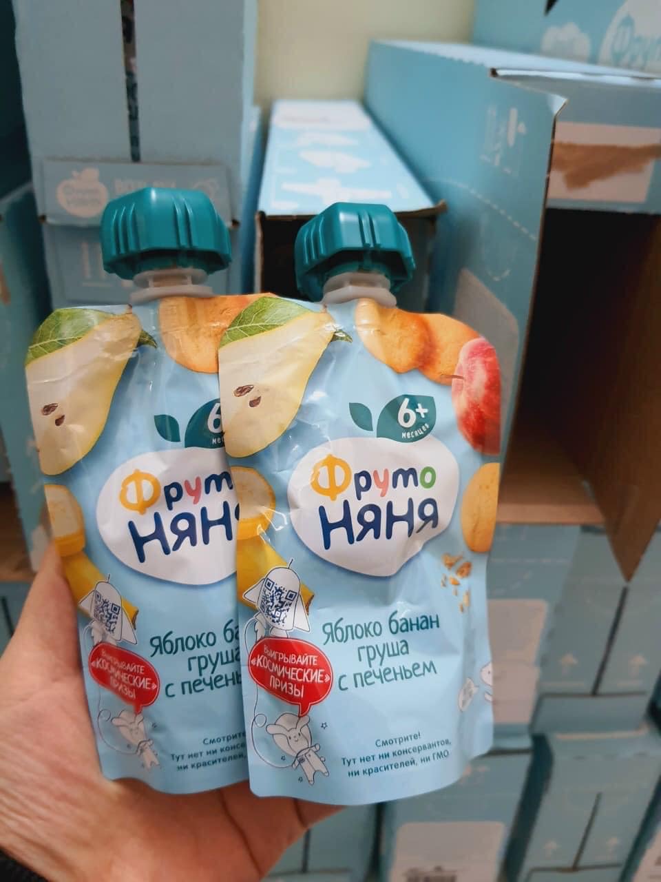 Hoa quả nghiền Fruto Nga nhiều vị