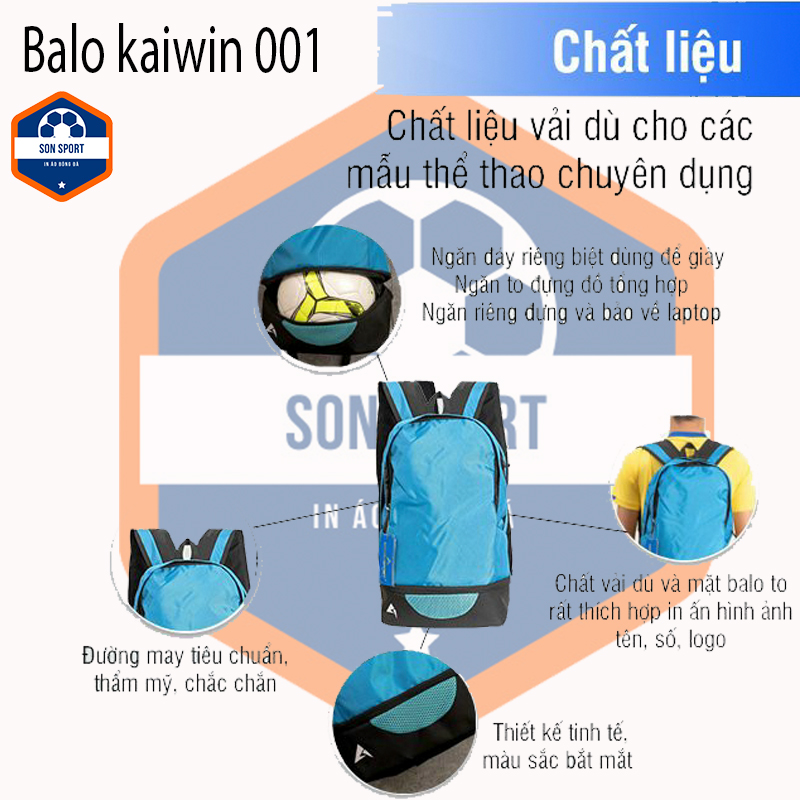 Balo Thể Thao Đá Bóng kaiwin 001