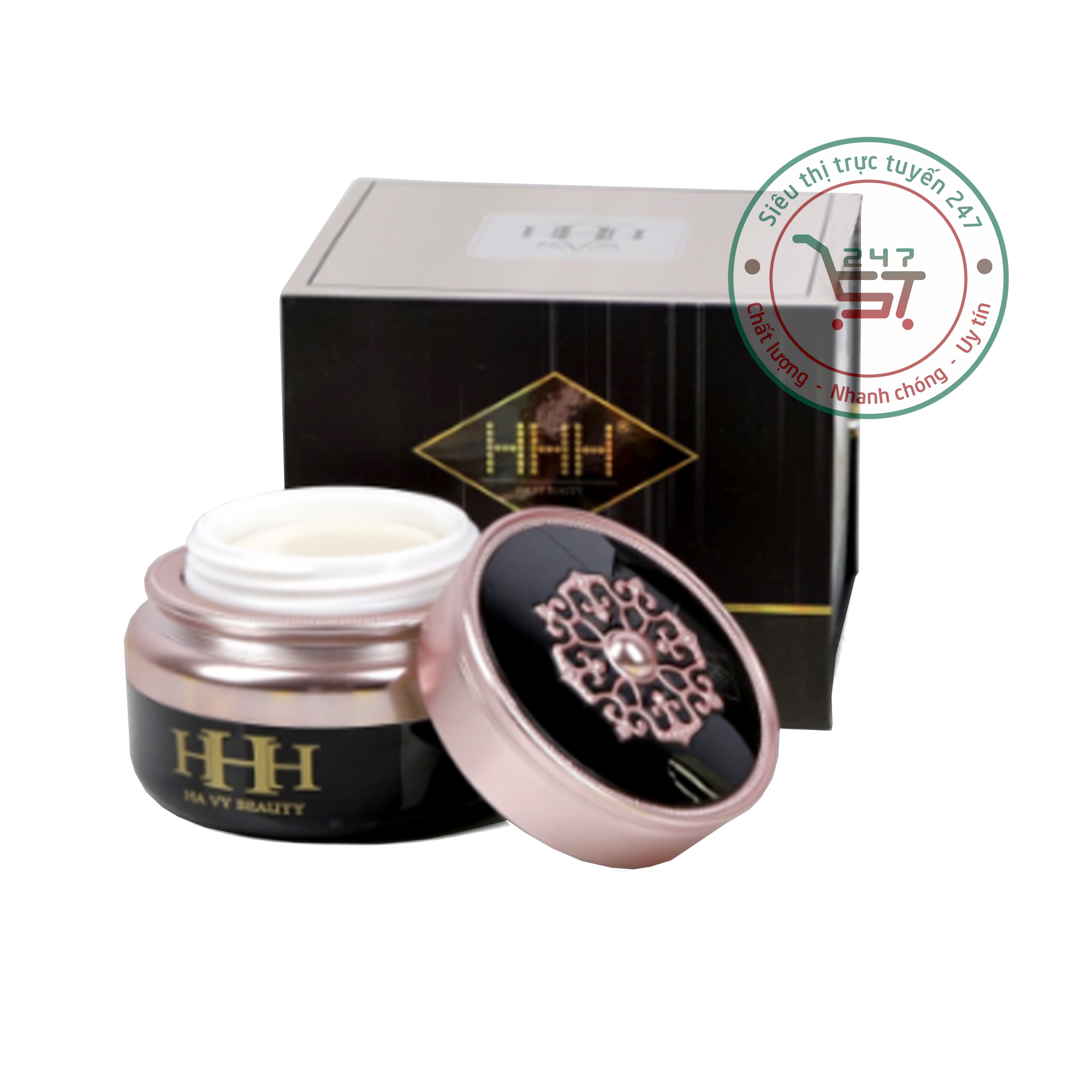Kem Trắng da mặt đa năng collagen HHH 50g (Đen hồng)